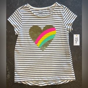 Rumi + Ryder - Heart Striped Shirt - Size 8
